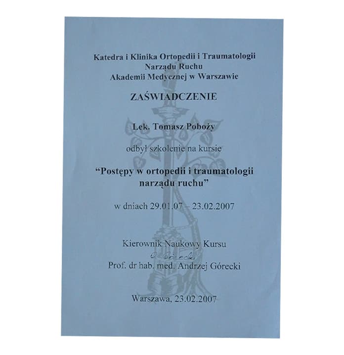 Postępy w ortopedii i traumatologii